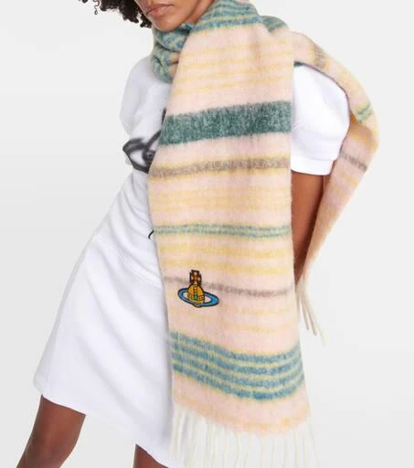 商品Vivienne Westwood|Striped alpaca and wool-blend scarf,价格¥2178,第3张图片详细描述