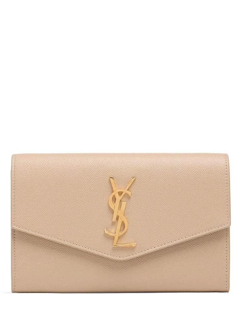 商品Yves Saint Laurent|Uptown Grained Leather Chain Wallet,价格¥11505,第1张图片