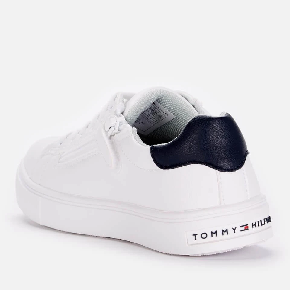 商品Tommy Hilfiger|TOMMY HILFIGER BOYS' LOW TOP FLAG TRAINERS - WHITE/WHITE/BLUE,价格¥379,第2张图片详细描述