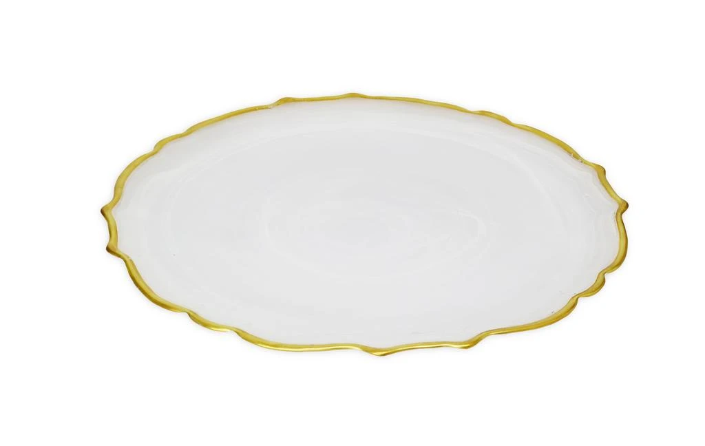 商品Classic Touch Decor|Set of 4 Plates - Alabaster white,价格¥812,第1张图片