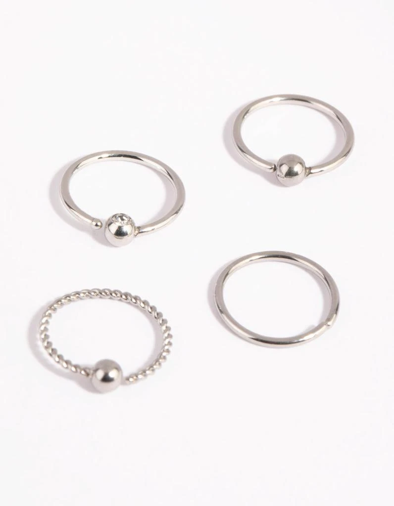 商品Lovisa|Surgical Steel Textured Nose Ring Pack,价格¥151,第1张图片