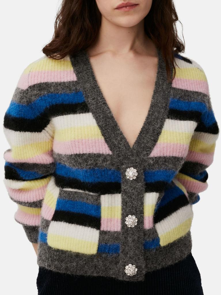 Striped wool cardigan商品第4张图片规格展示