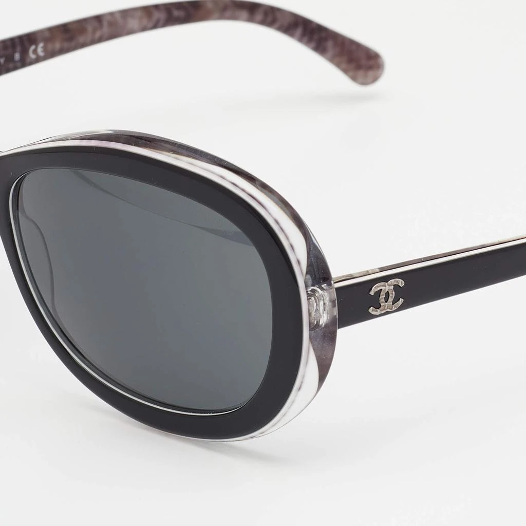 商品[二手商品] Chanel|Chanel Black 5219 Tweed Detail CC Oval Sunglasses,价格¥1686,第3张图片详细描述
