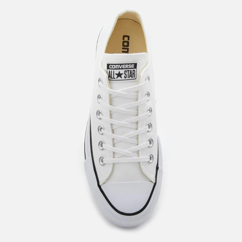 商品Converse|CONVERSE WOMEN'S CHUCK TAYLOR ALL STAR LIFT OX TRAINERS - WHITE/BLACK/WHITE,价格¥421,第3张图片详细描述