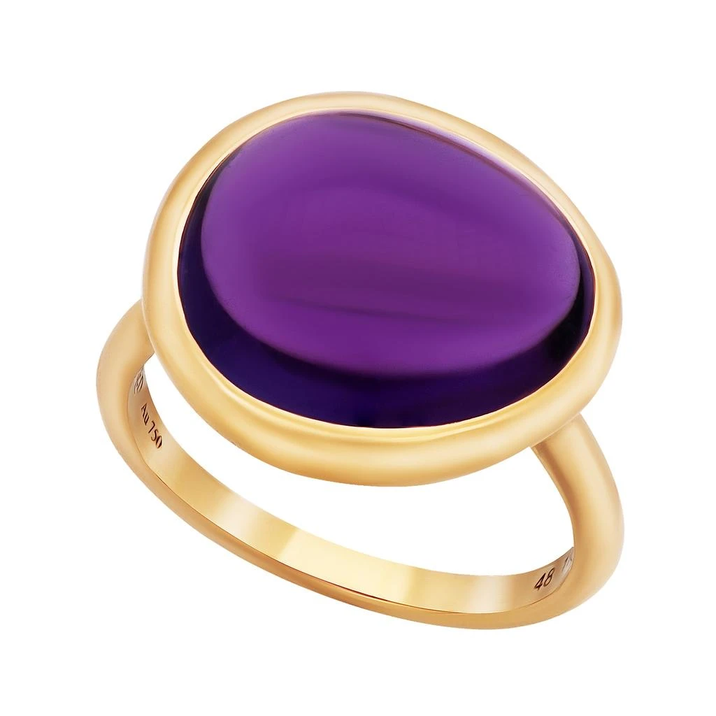 商品Fred|FRED Belles Rives 18K Rose Gold, Amethyst Band Ring sz 4.25 4B0813-047,价格¥4624,第2张图片详细描述
