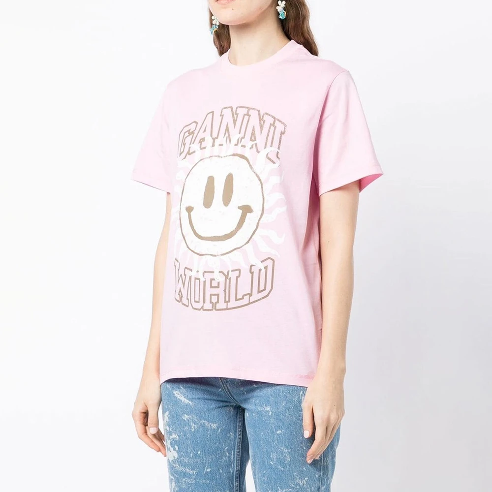 GANNI 女士粉色T恤 T3294-395 商品