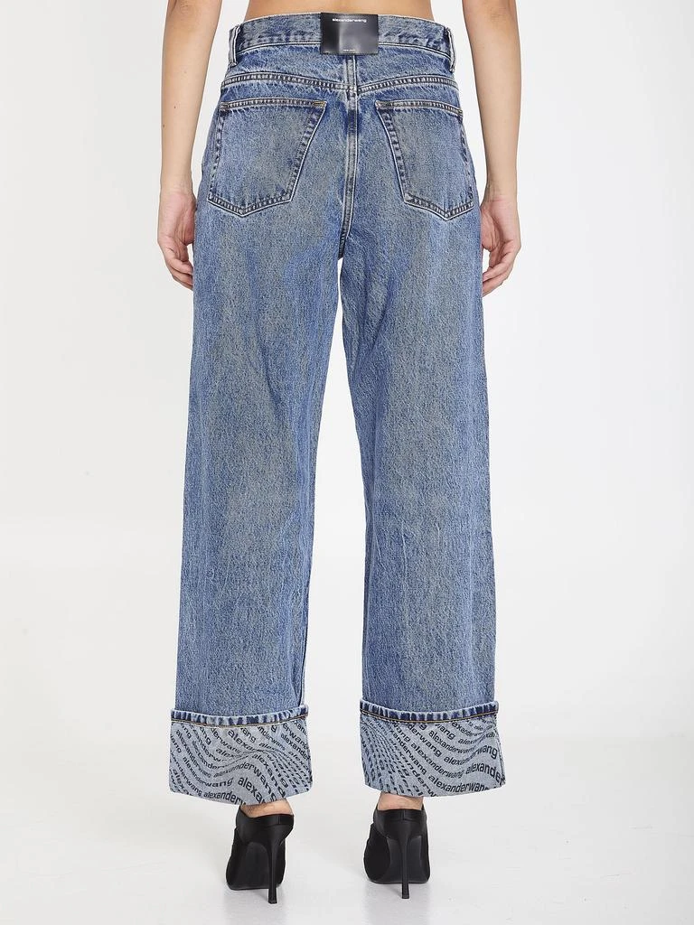 商品Alexander Wang|Wave cuff wide jeans,价格¥1911,第3张图片详细描述