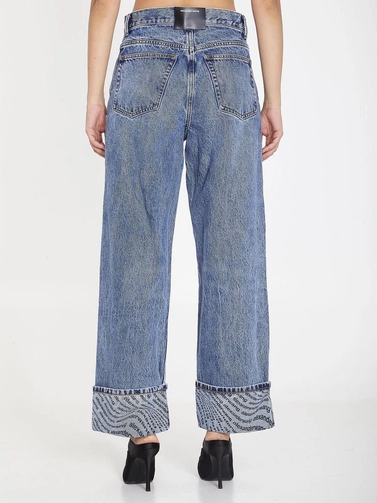 商品Alexander Wang|Wave cuff wide jeans,价格¥1912,第3张图片详细描述