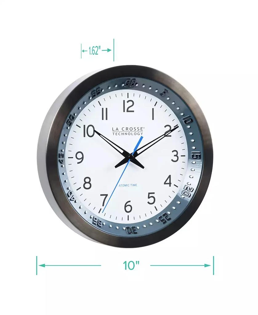商品La Crosse Technology|404-54667-Int 10" Atomic Chapter Ring Analog Clock,价格¥284,第4张图片详细描述