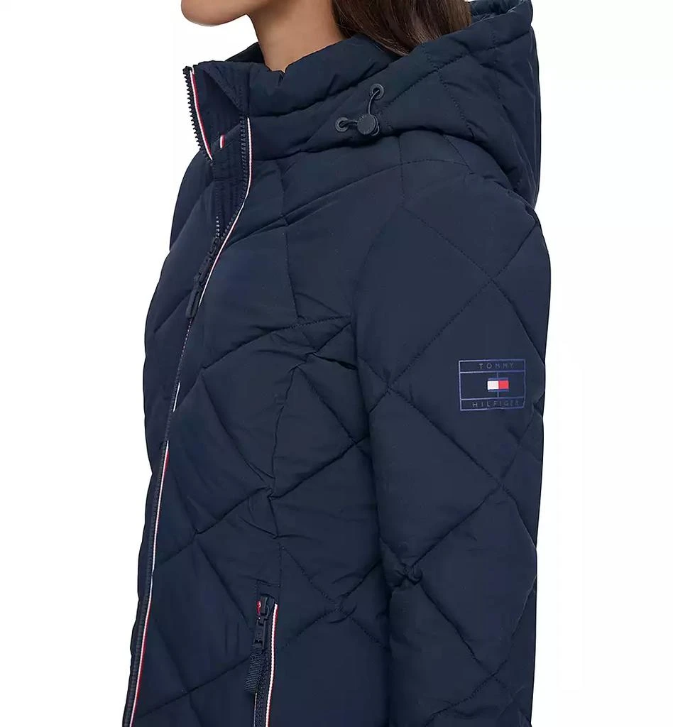 商品Tommy Hilfiger|Women's Diamond Quilted Hooded Packable Puffer Coat, Created for Macy's,价格¥410,第4张图片详细描述