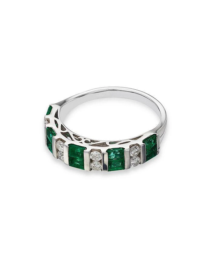 Emerald & Diamond Band in 14K White Gold - 100% Exclusive 商品