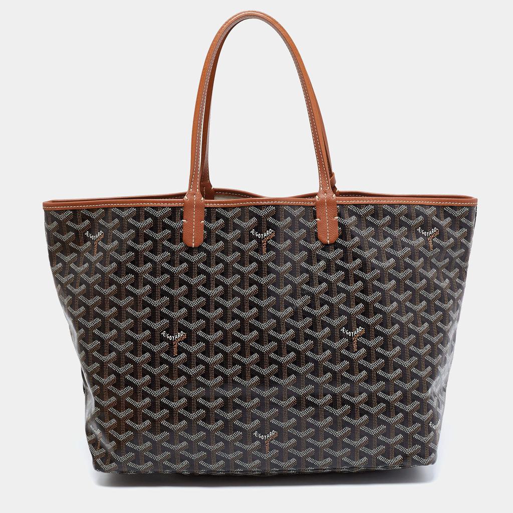 商品[二手商品] Goyard|Goyard Brown Goyardine Coated Canvas and Leather Saint Louis PM Tote,价格¥17412,第6张图片详细描述