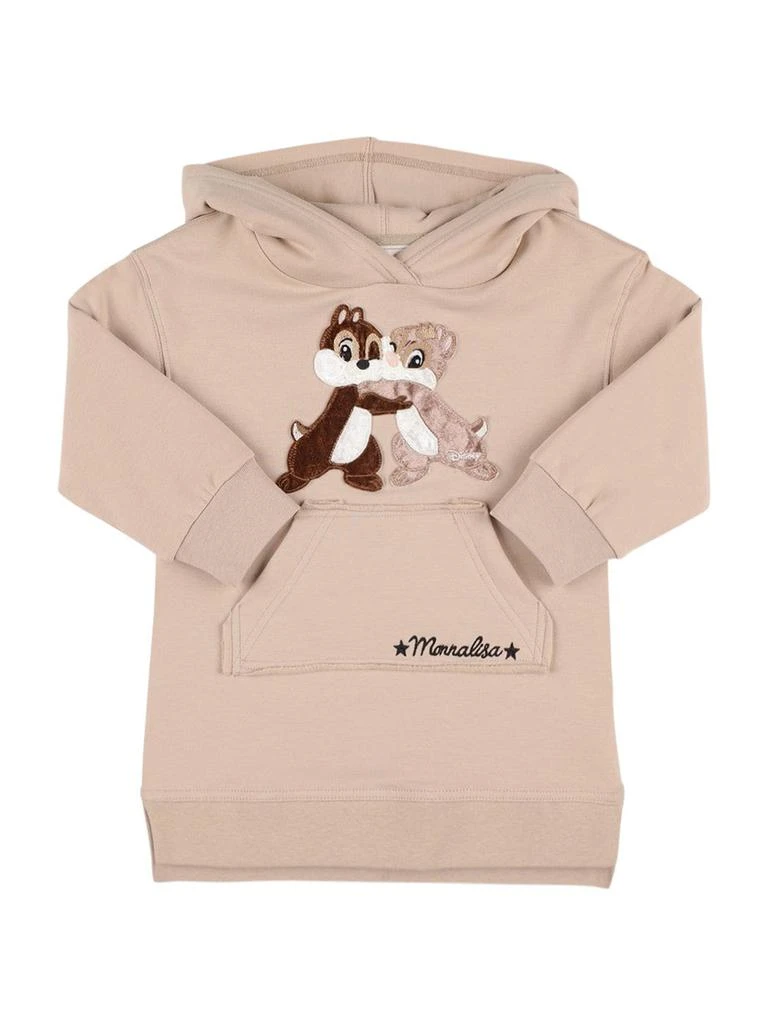 商品MONNALISA|Chip 'n' Dale Patch Cotton Sweat Dress,价格¥907,第1张图片