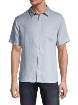 商品Vince|Classic Fit Linen Short Sleeve Shirt,价格¥709,第1张图片
