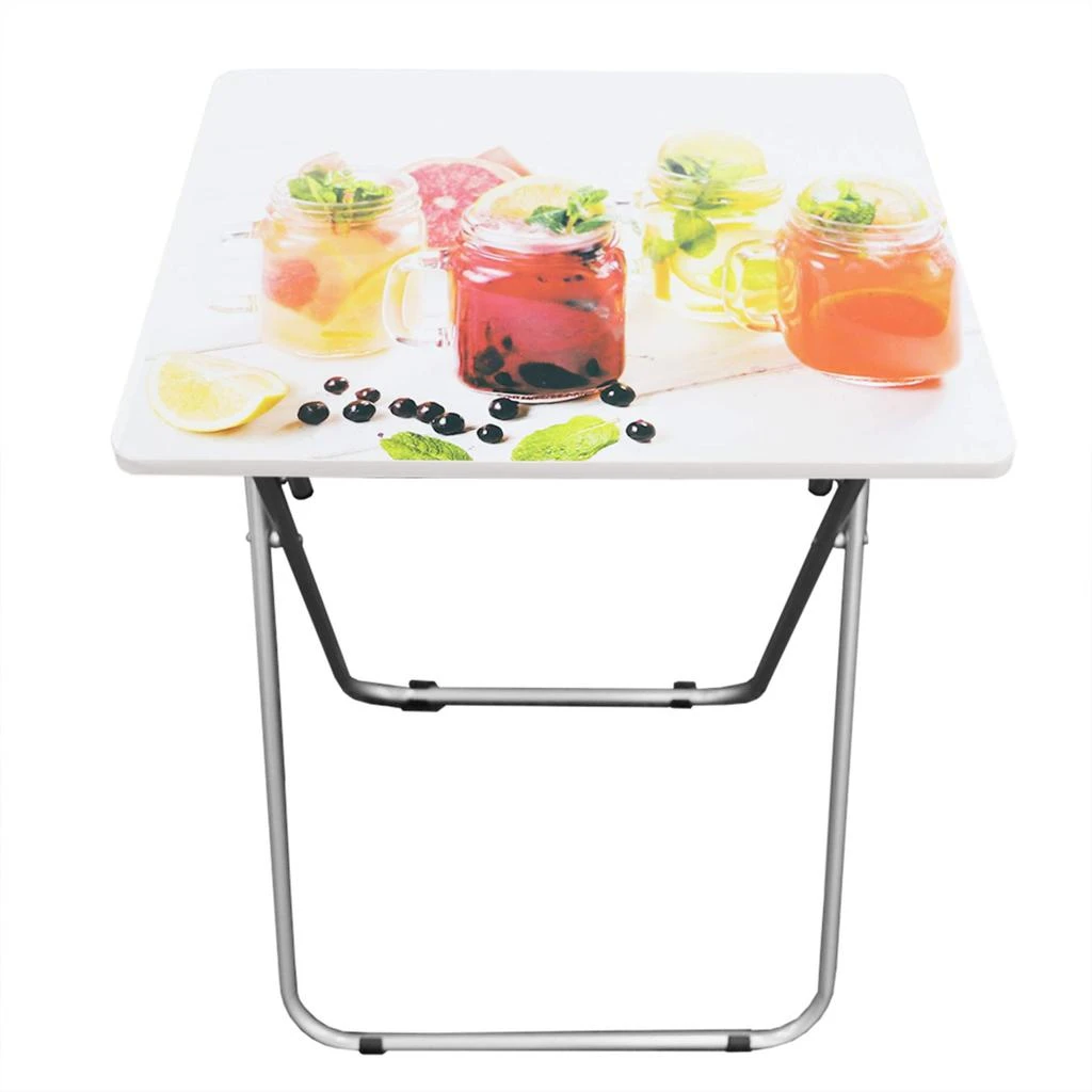 商品Home Basics|Home Basics Cocktails Multi-Purpose Foldable TV Tray Table, White,价格¥487,第4张图片详细描述