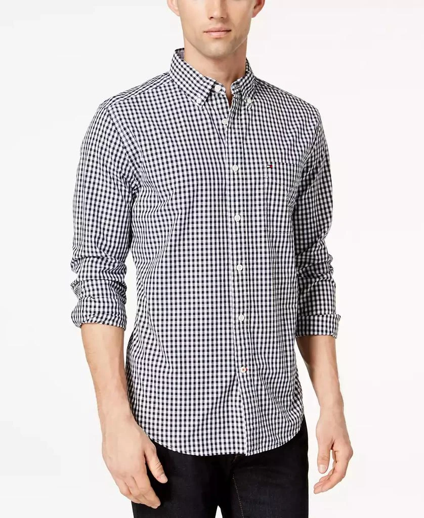 商品Tommy Hilfiger|Men's Big & Tall Classic-Fit Twain Stretch Check Shirt,价格¥645,第1张图片