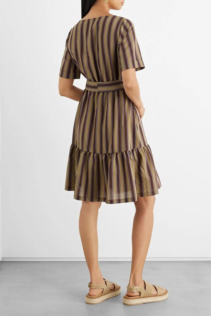 商品IRIS & INK|Erin gathered striped Lycocell-blend dress,价格¥863,第3张图片详细描述