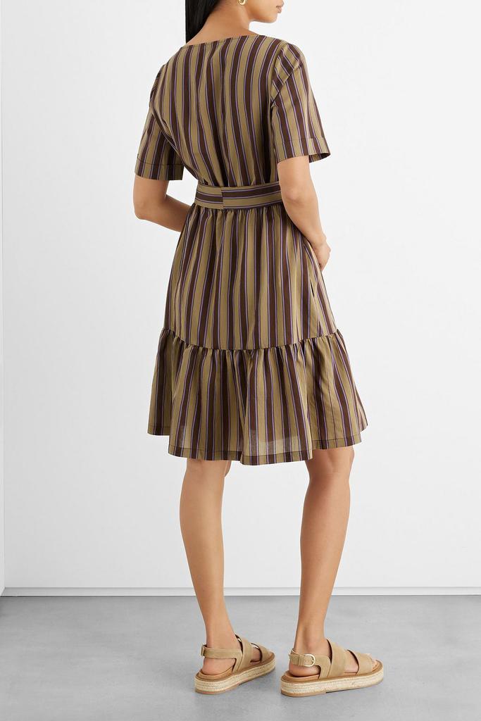 商品IRIS & INK|Erin gathered striped Lycocell-blend dress,价格¥959,第3张图片详细描述