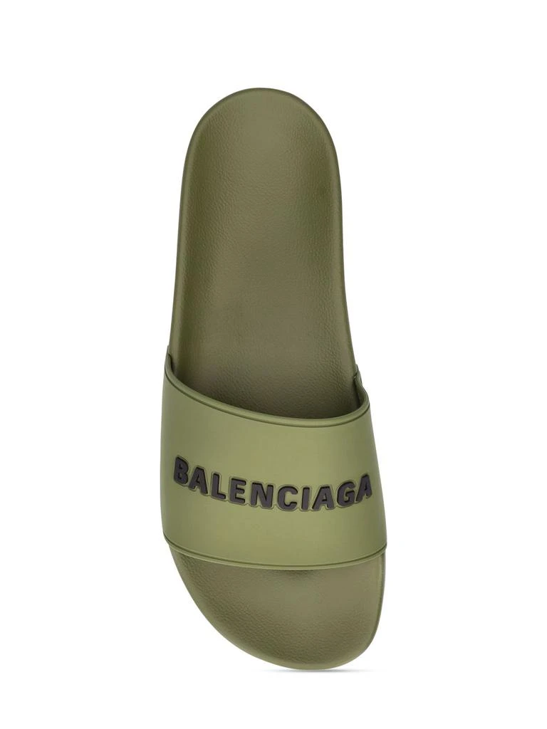 商品Balenciaga|Pool Logo Rubber Slide Sandals,价格¥1506,第4张图片详细描述