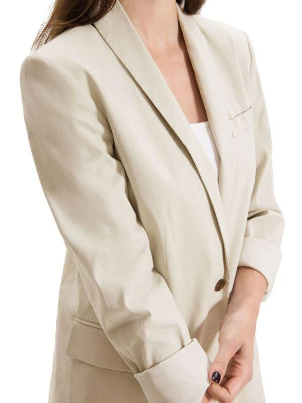 商品Theory|Rolled-Sleeve One-Button Blazer,价格¥762,第4张图片详细描述