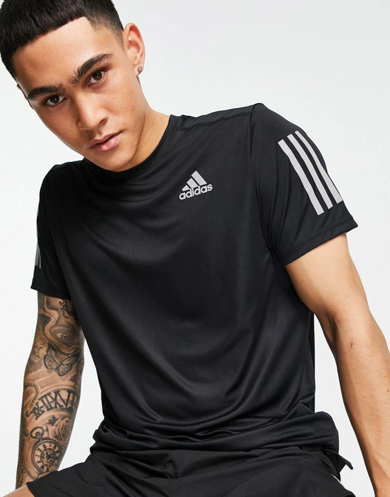 商品Adidas|adidas Running Own The Run t-shirt in black,价格¥201,第3张图片详细描述