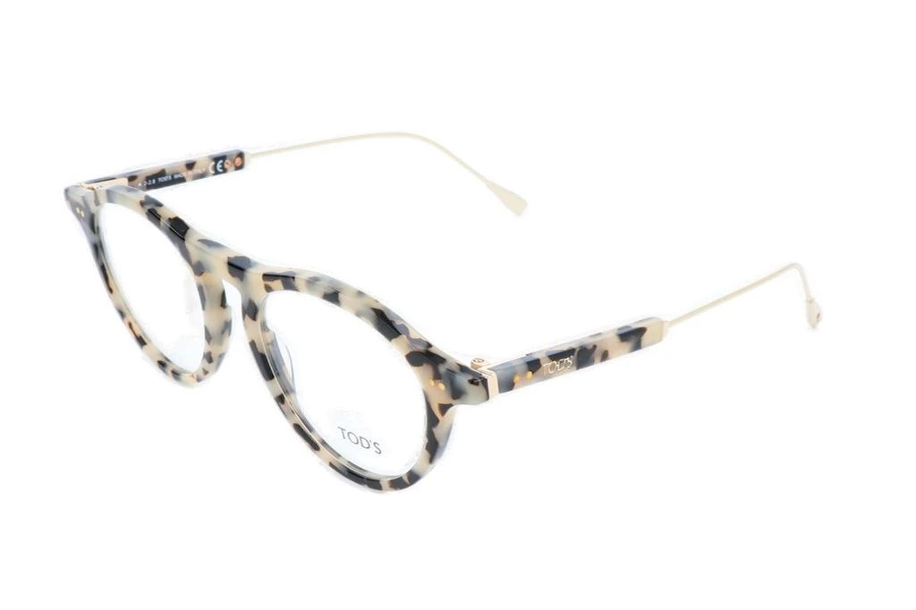 商品Tod's|Tod's Tortoise Shell Round Frame Glasses,价格¥2067,第2张图片详细描述