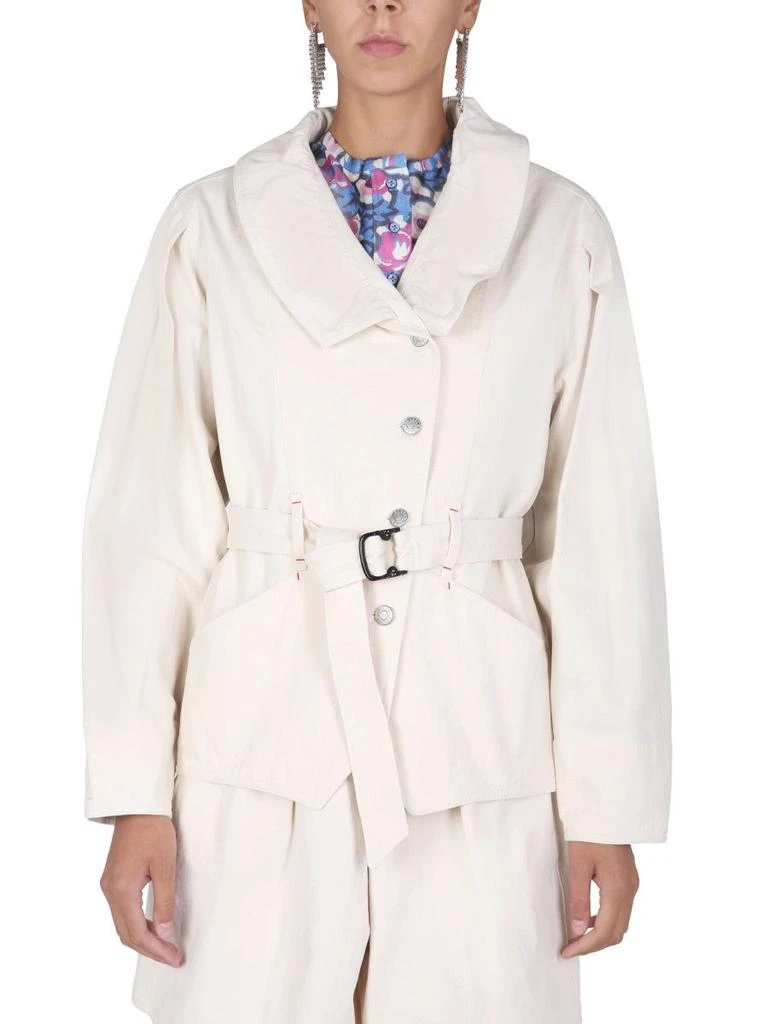 商品Isabel Marant|Isabel Marant Womens White Outerwear Jacket,价格¥6143,第1张图片