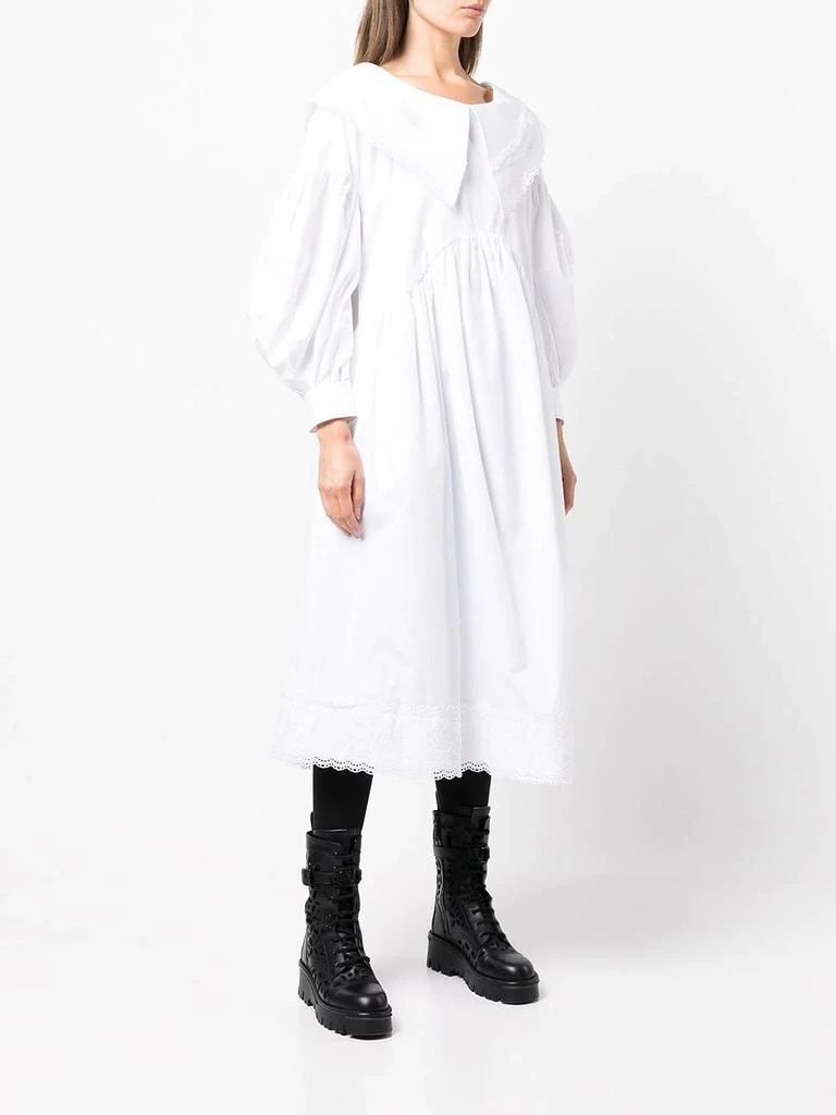 商品Simone Rocha|SIMONE ROCHA WOMEN OPEN NECK SIGNATURE SLEEVE SHIRT DRESS W/ TRIM,价格¥3389,第1张图片