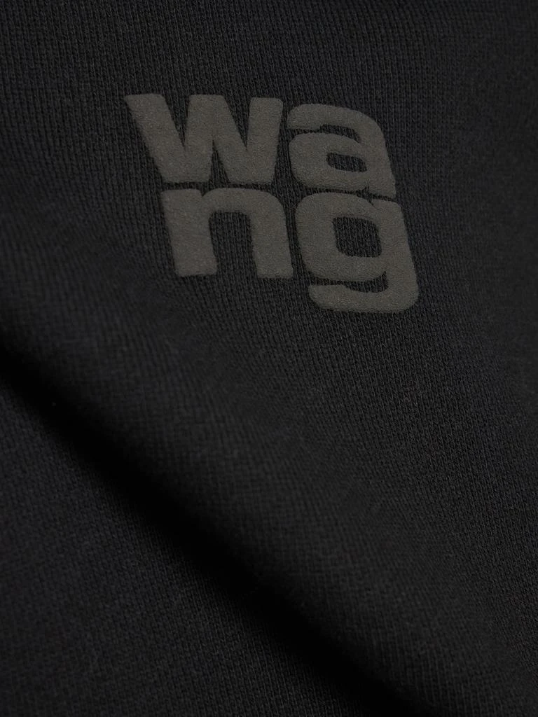 商品Alexander Wang|Essential Terry Cotton Hoodie W/ Logo,价格¥2324,第3张图片详细描述