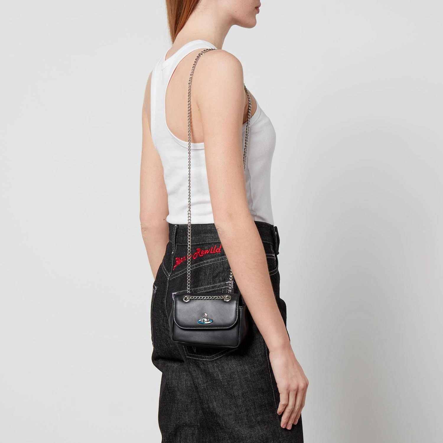 商品Vivienne Westwood|Vivienne Westwood Small Nappa Leather Shoulder Bag,价格¥1873,第2张图片详细描述