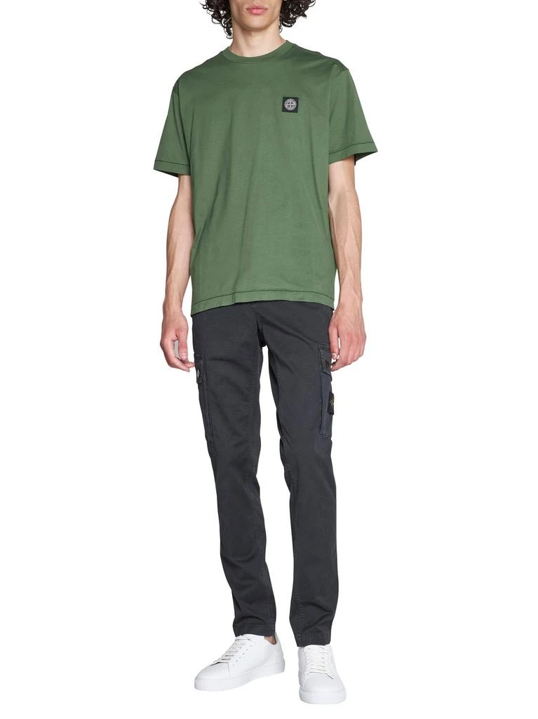 商品Stone Island|Stone Island Logo Patch Crewneck T-Shirt,价格¥1477,第4张图片详细描述