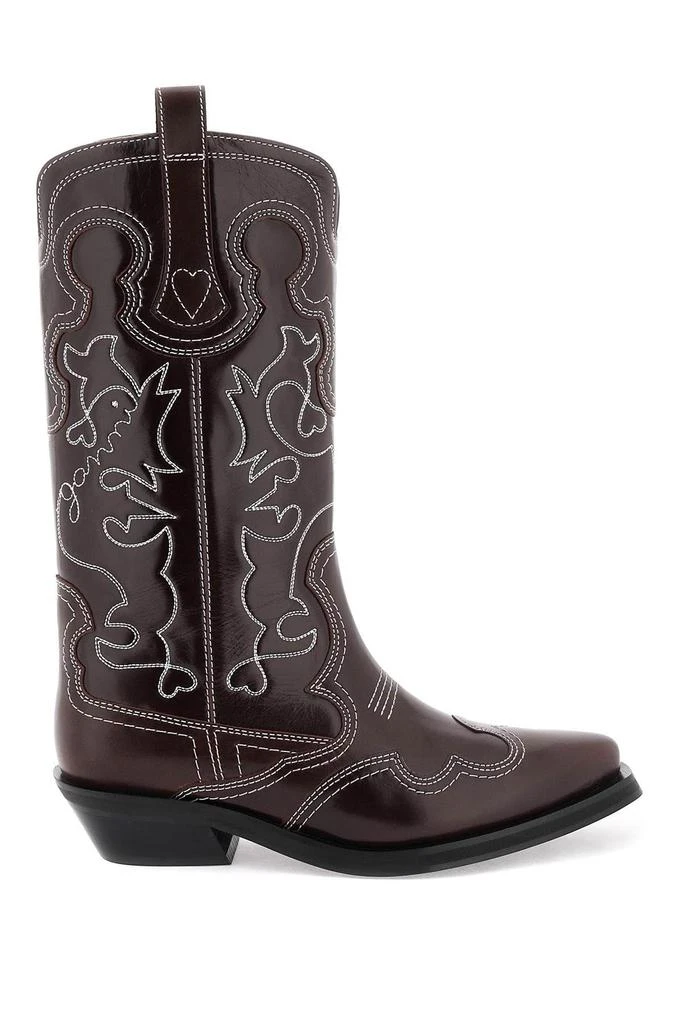 商品Ganni|Embroidered western boots,价格¥2143,第1张图片