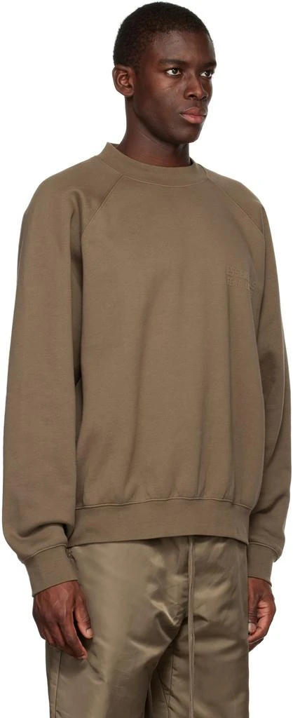 商品Essentials|Brown Crewneck Sweatshirt,价格¥442,第2张图片详细描述