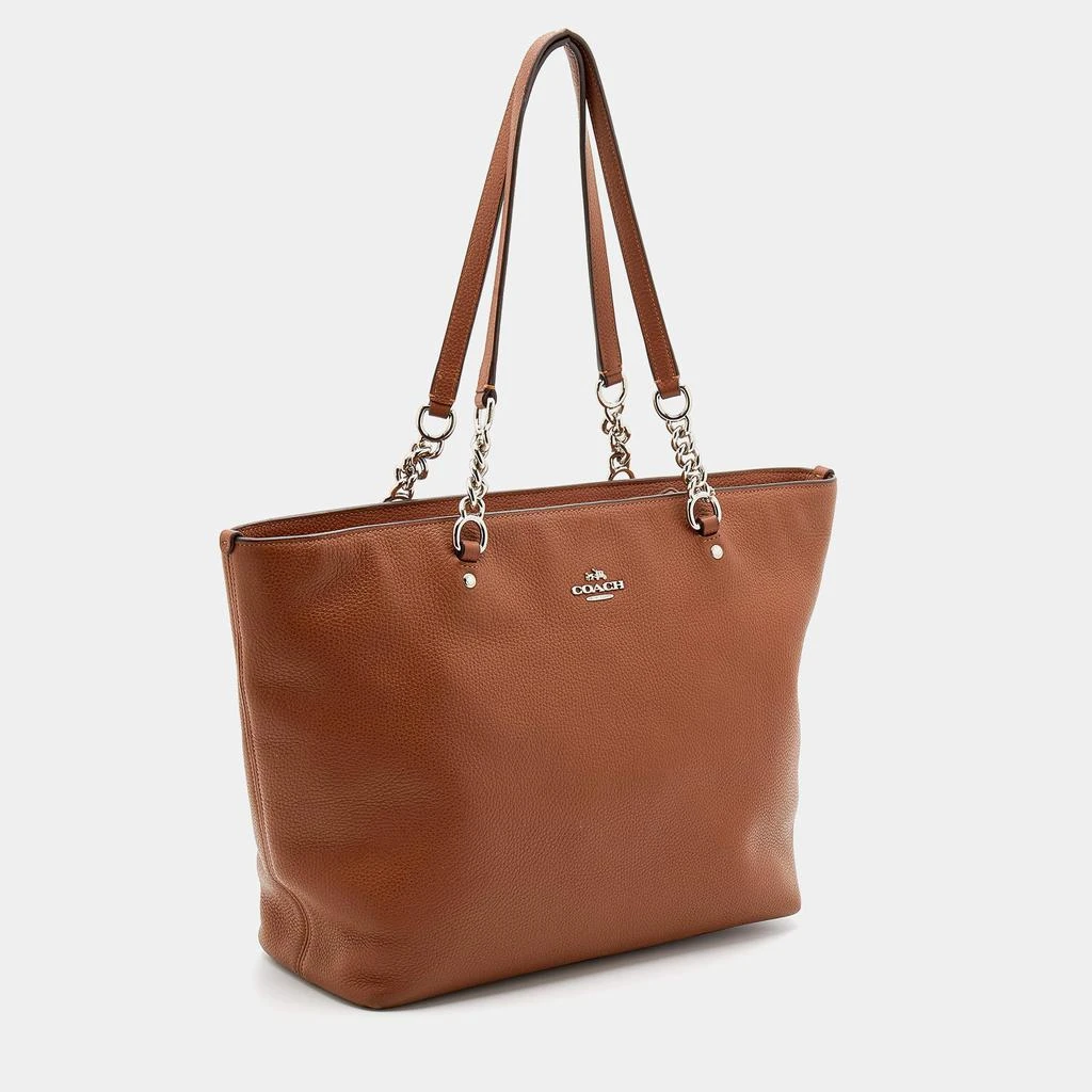 商品[二手商品] Coach|Coach Brown Leather Sophia Chain Tote,价格¥886,第3张图片详细描述