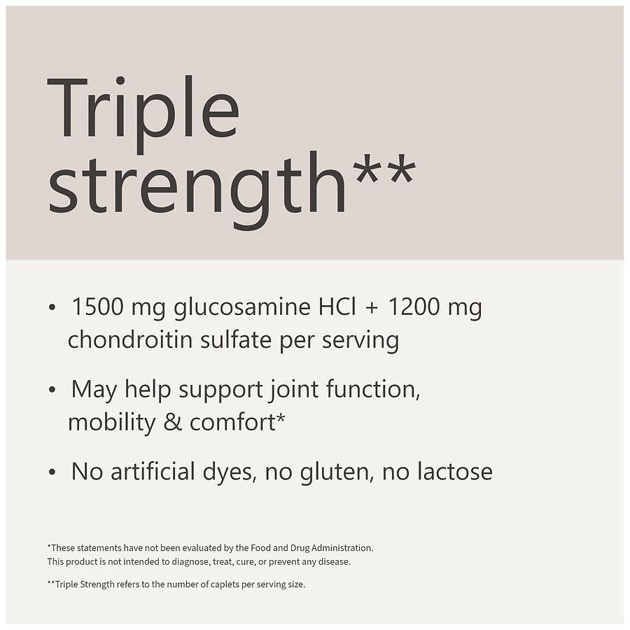 Triple Strength Glucosamine HCl Chondroitin Sulfate Caplets (60 days) 商品