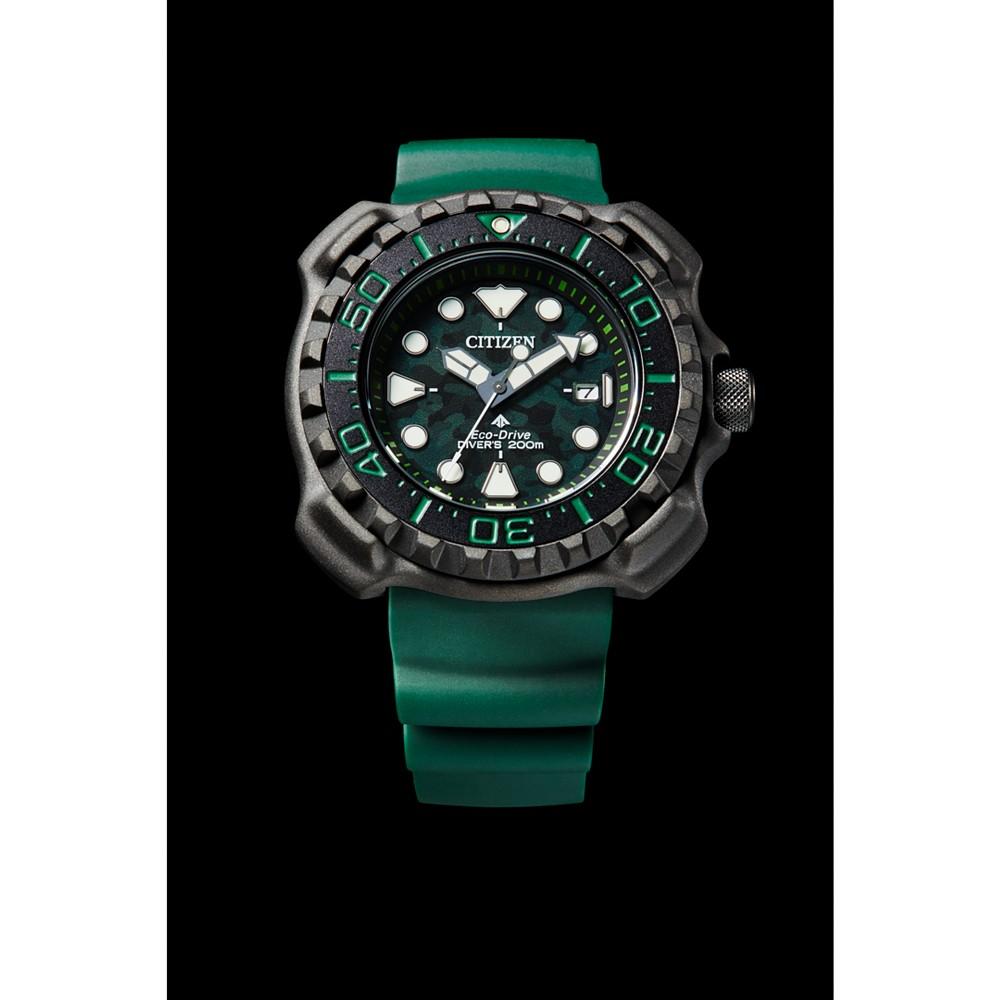 Eco-Drive Men's Promaster Dive Green Strap Watch, 47mm商品第4张图片规格展示