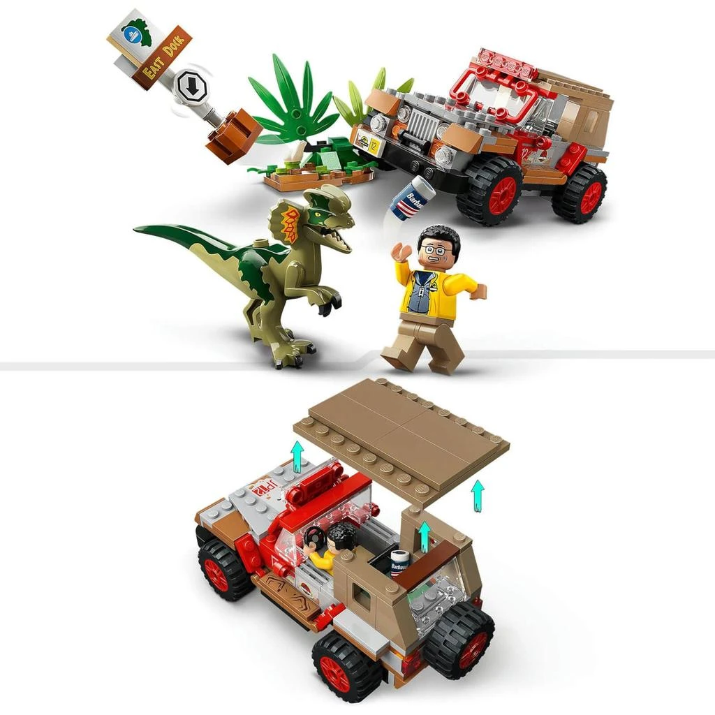 商品LEGO|LEGO Jurassic Park Dilophosaurus Ambush Dinosaur Toys (76958),价格¥237,第4张图片详细描述