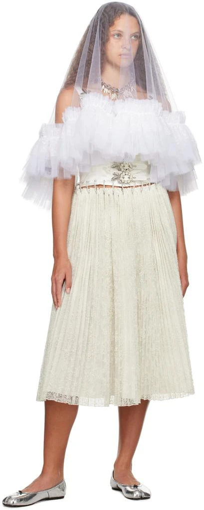 商品CHOPOVA LOWENA|SSENSE Exclusive White Wedding Apollo Midi Dress,价格¥13522,第4张图片详细描述