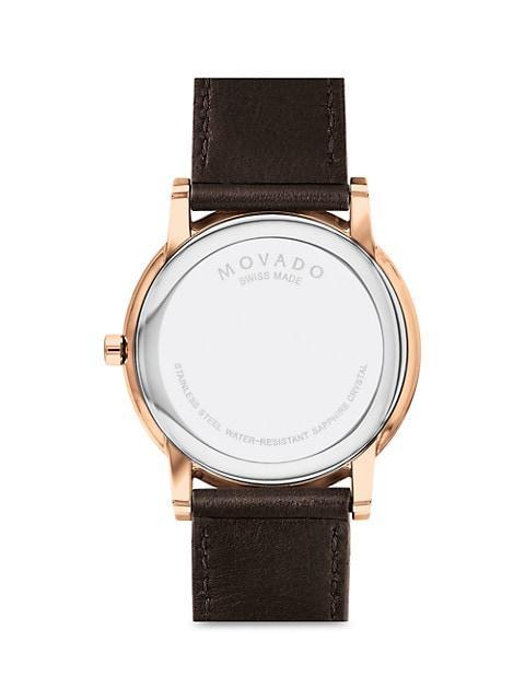 商品Movado|Museum Classic Leather Strap Watch,价格¥4832,第5张图片详细描述