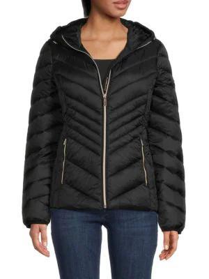 商品Michael Kors|Packable Hooded Puffer Jacket,价格¥588,第1张图片