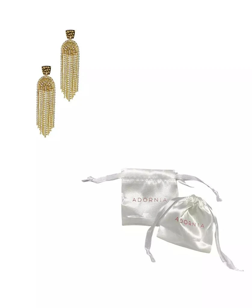 商品ADORNIA|14K Gold-Tone Plated Deco-Inspired Crystal Cascade Earrings,价格¥258,第2张图片详细描述