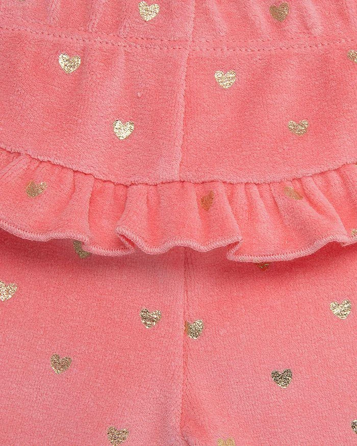 商品Little Me|Girls' Metallic Hearts Velour Top & Pants Set - Baby  ,价格¥144,第5张图片详细描述