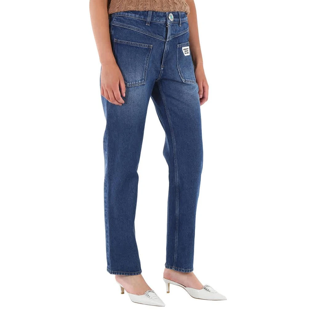 商品Burberry|Burberry Straight Fit Logo Detail Reconstructed Jeans, Waist Size 26,价格¥1109,第2张图片详细描述