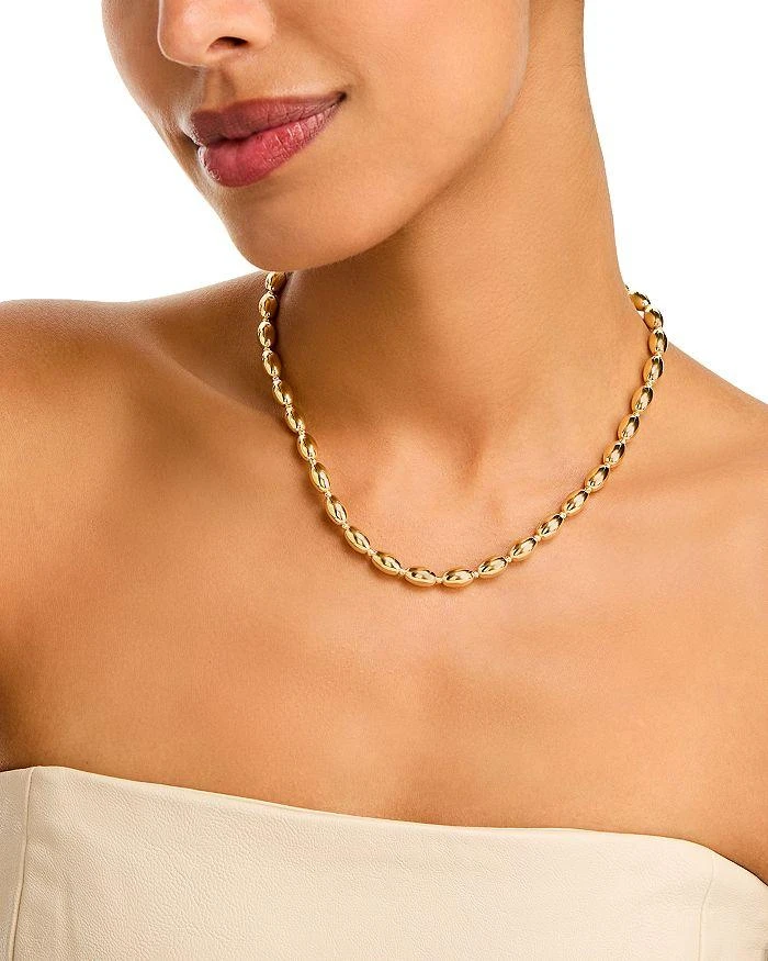 商品Alberto Amati|14K Yellow Gold Oval Bead Necklace, 18",价格¥14748,第2张图片详细描述