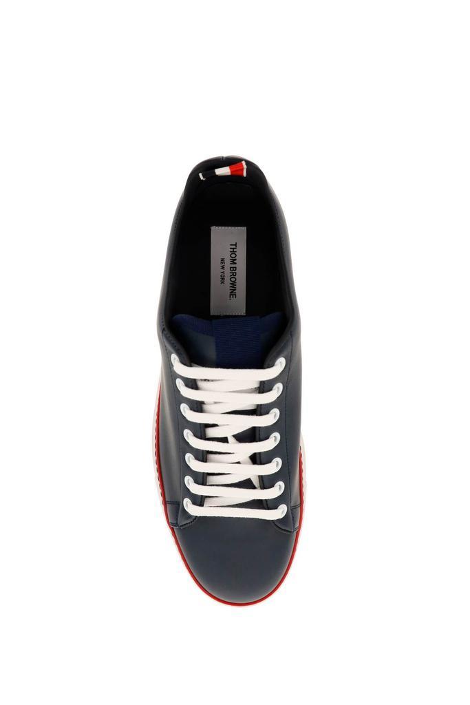 商品Thom Browne|Thom browne leather low-top sneakers,价格¥2792,第4张图片详细描述