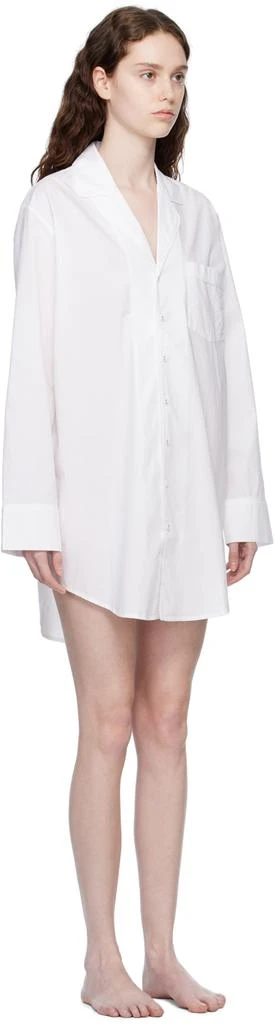 商品SKIMS|White Poplin Sleep Cotton Button Up Dress,价格¥425,第2张图片详细描述