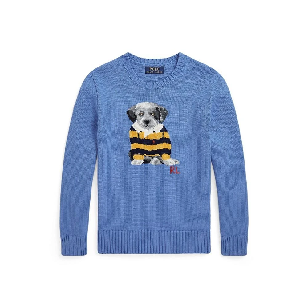 商品Ralph Lauren|Big Boys Dog-Intarsia Cotton Sweater,价格¥471,第2张图片详细描述