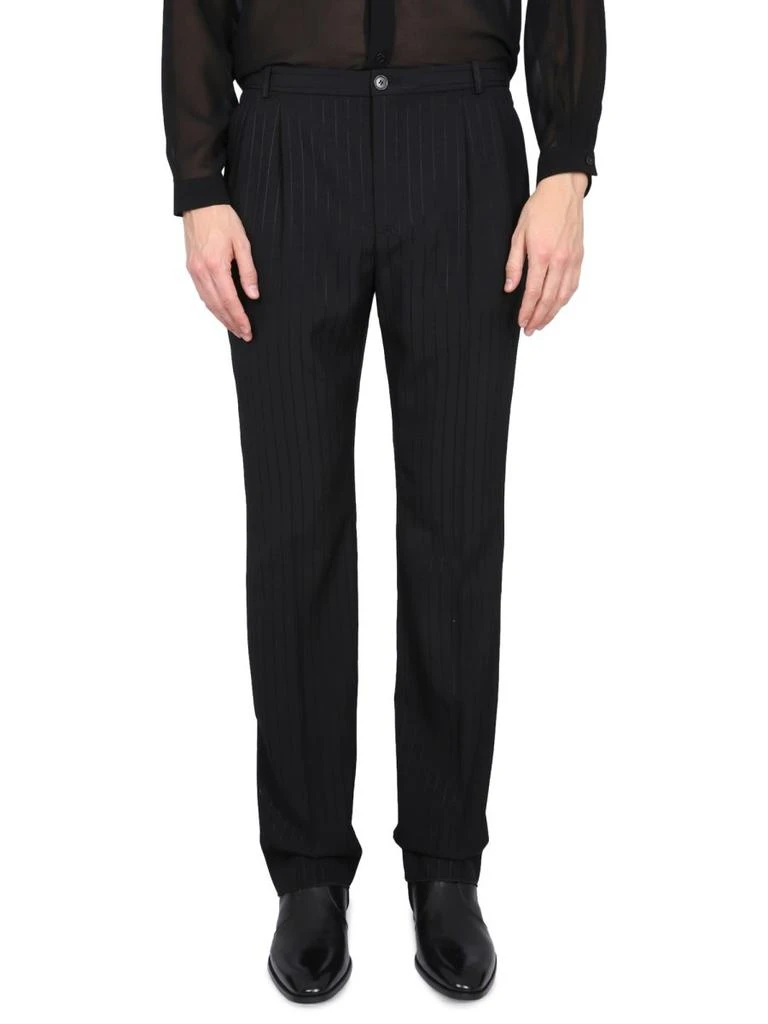 商品Yves Saint Laurent|Saint Laurent Striped Straight Leg Pants,价格¥4091,第1张图片