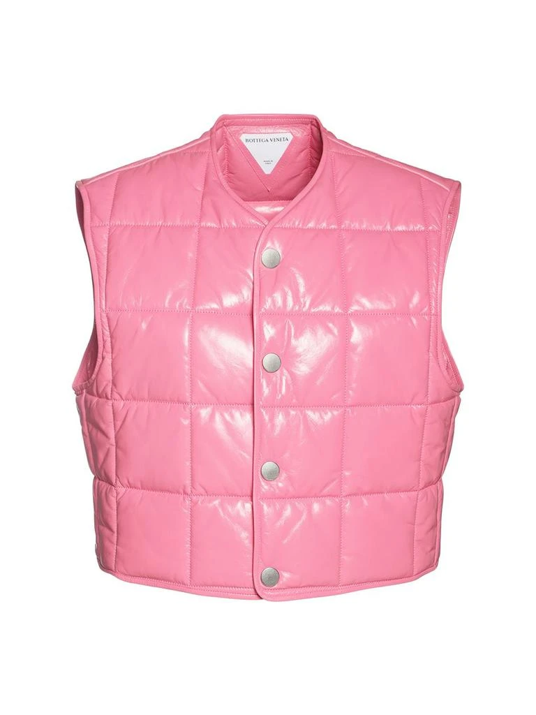 商品Bottega Veneta|Padded Shiny Leather Gilet,价格¥23719,第1张图片