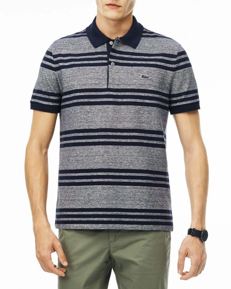 商品Lacoste|Ribbed Regular Fit Polo Shirt,价格¥748,第1张图片